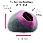 Gray and Pink Cat Cave | Pet Bed