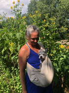 Dog Sling Carrier - Oatmeal Tan Linen
