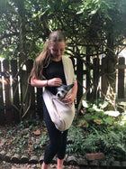 Dog Sling Carrier - Oatmeal Tan Linen