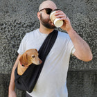 Dog Sling Carrier - Black Woven