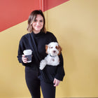 Dog Sling Carrier - Black Woven