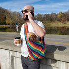 Dog Sling Carrier - Rainbow Woven