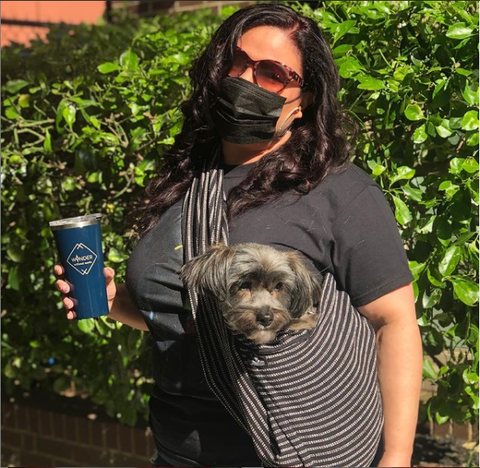 Dog Sling Carrier - Pinstripe Woven