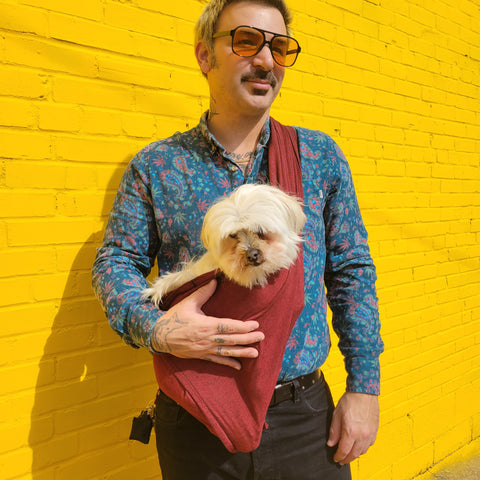 Dog Sling Carrier - Merlot