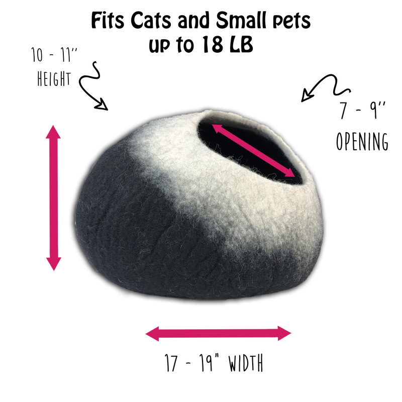 Black and White Cat Cave | Pet Bed