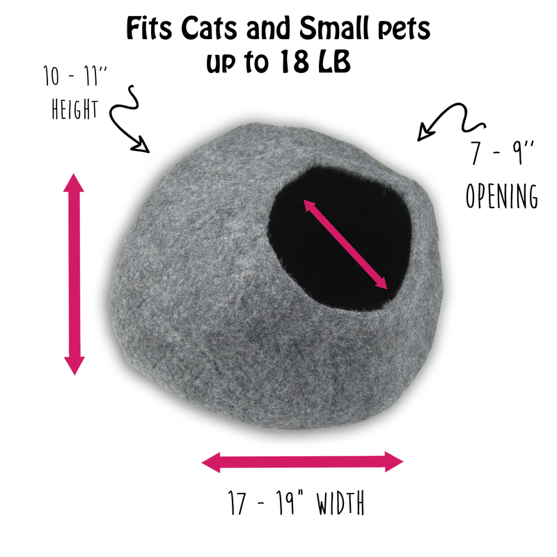 Heathered Gray Cat Cave | Pet Bed