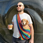 Dog Sling Carrier - Rainbow Woven